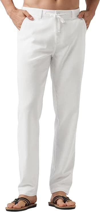 Pantalones casuales de lino para hombre