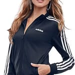 Adidas Chaqueta deportiva con tiras para mujer